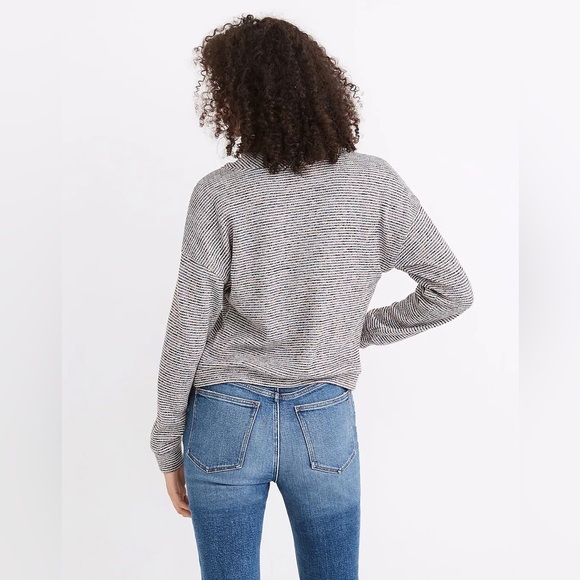 Madewell Textured Turtleneck Top in Rainbow Rib L - Picture 3 of 13